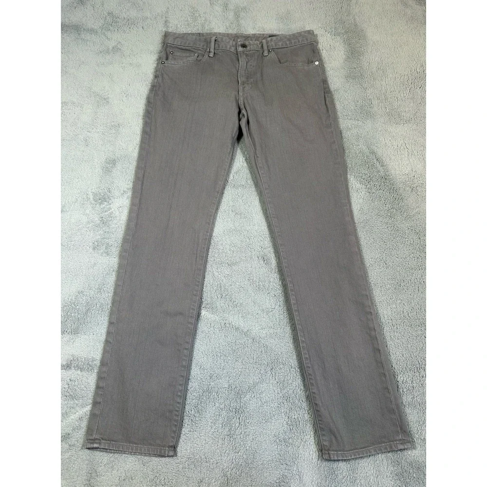 Bonobos Travel Jeans Mens 34x34 Gray Slim Straight Leg Stretch Read